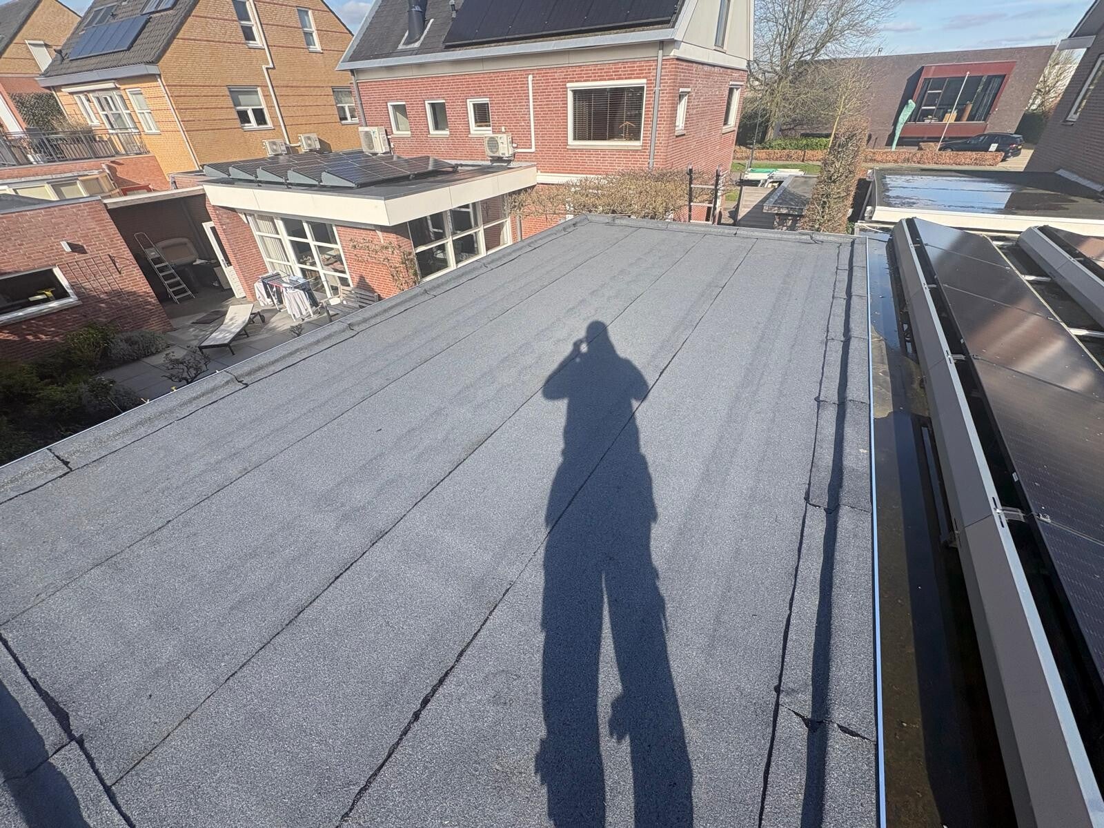 Plat dak rijtjeswoningen